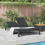 Sunbed Poly Rattan Black