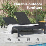 Sunbed Black 206 x 115 x 75 cm Poly Rattan