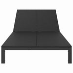 Sunbed Poly Rattan Black