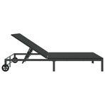Sunbed Poly Rattan Black