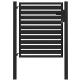 Garden Gate Lockable Black 100x100 cm Aluminium - Front View