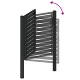 Garden Gate Lockable Black 100x100 cm Aluminium - Low Angle