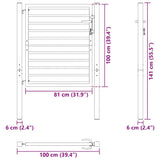 Garden Gate Lockable Black 100x100 cm Aluminium - Extra Image