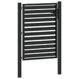 Garden Gate Lockable Black 100x120 cm Aluminium