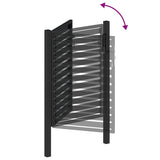 Garden Gate Lockable Black 100x120 cm Aluminium - Low Angle