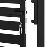 Garden Gate Lockable Black 100x120 cm Aluminium - Extra Image