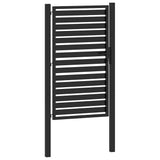 Garden Gate Lockable Black 100x150 cm Aluminium - Top-Down View