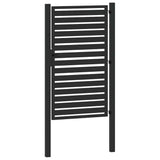 Garden Gate Lockable Black 100x150 cm Aluminium