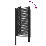 Garden Gate Lockable Black 100x150 cm Aluminium