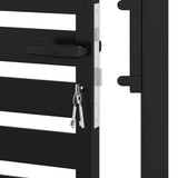Garden Gate Lockable Black 100x150 cm Aluminium