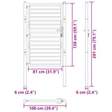 Garden Gate Lockable Black 100x150 cm Aluminium - Extra Image
