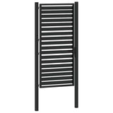 Garden Gate Lockable Black 100x180 cm Aluminium