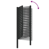 Garden Gate Lockable Black 100x180 cm Aluminium - Low Angle