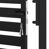 Garden Gate Lockable Black 100x180 cm Aluminium - Extra Image