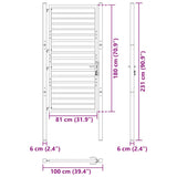 Garden Gate Lockable Black 100x180 cm Aluminium - Extra Image