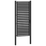 Garden Gate Lockable Black 100x200 cm Aluminium - Top-Down View