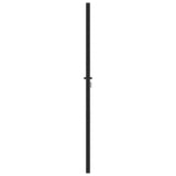 Garden Gate Lockable Black 100x200 cm Aluminium
