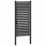 Garden Gate Lockable Black 100x200 cm Aluminium - Close-Up Angle