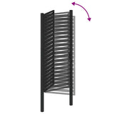 Garden Gate Lockable Black 100x200 cm Aluminium - Low Angle