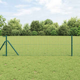 Fence Posts Manual 13 pcs Green Ø32mm 120 cm Galvanised steel
