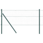 Embedded Fence Post 13 pcs Green Powder-Coated Steel