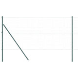 Embedded Fence Post 7 pcs Green Powder-Coated Steel