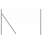 Embedded Fence Post 7 pcs Green Powder-Coated Steel