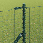 Embedded Fence Post 13 pcs Green Powder-Coated Steel