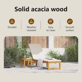 Sun Lounger 2 pcs Solid Acacia Wood Brown