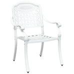 Garden Dining Set 7 pcs White Aluminium