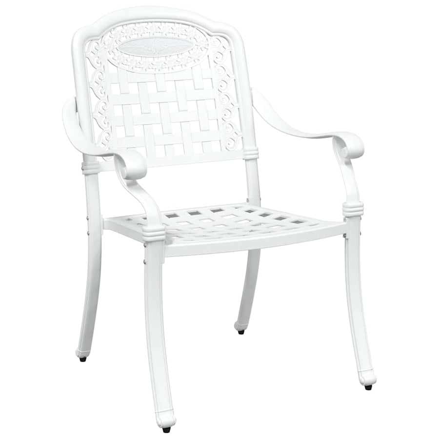 Garden Dining Set 7 pcs White Aluminium