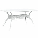 Garden Dining Set 7 pcs White Aluminium