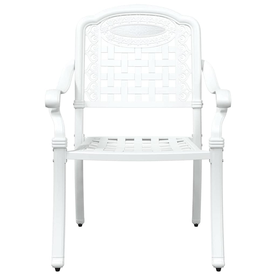 Garden Dining Set 7 pcs White Aluminium