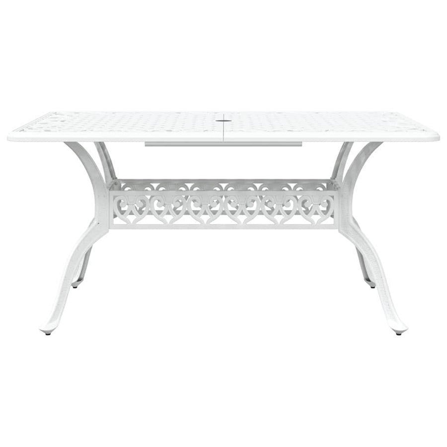 Garden Dining Set 7 pcs White Aluminium