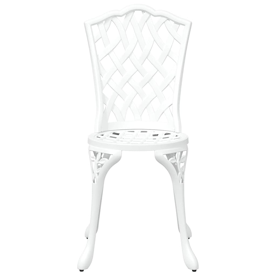 Garden Dining Set 5 pcs White Aluminium