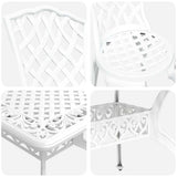 Garden Dining Set 7 pcs White Aluminium - Extra Image