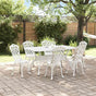 Garden Dining Set 7 pcs White Aluminium