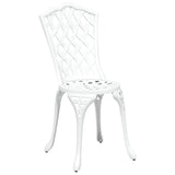 Garden Dining Set 7 pcs White Aluminium - Rear View