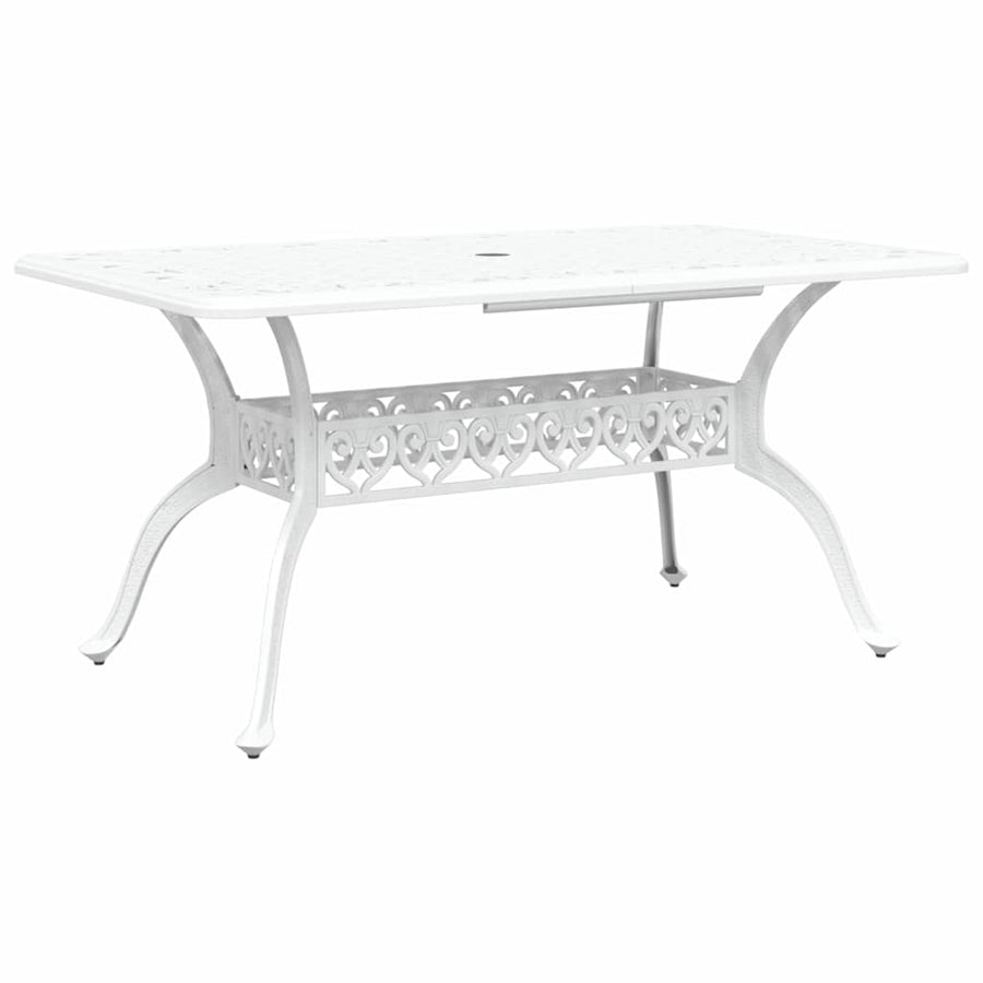 Garden Dining Set 7 pcs White Aluminium