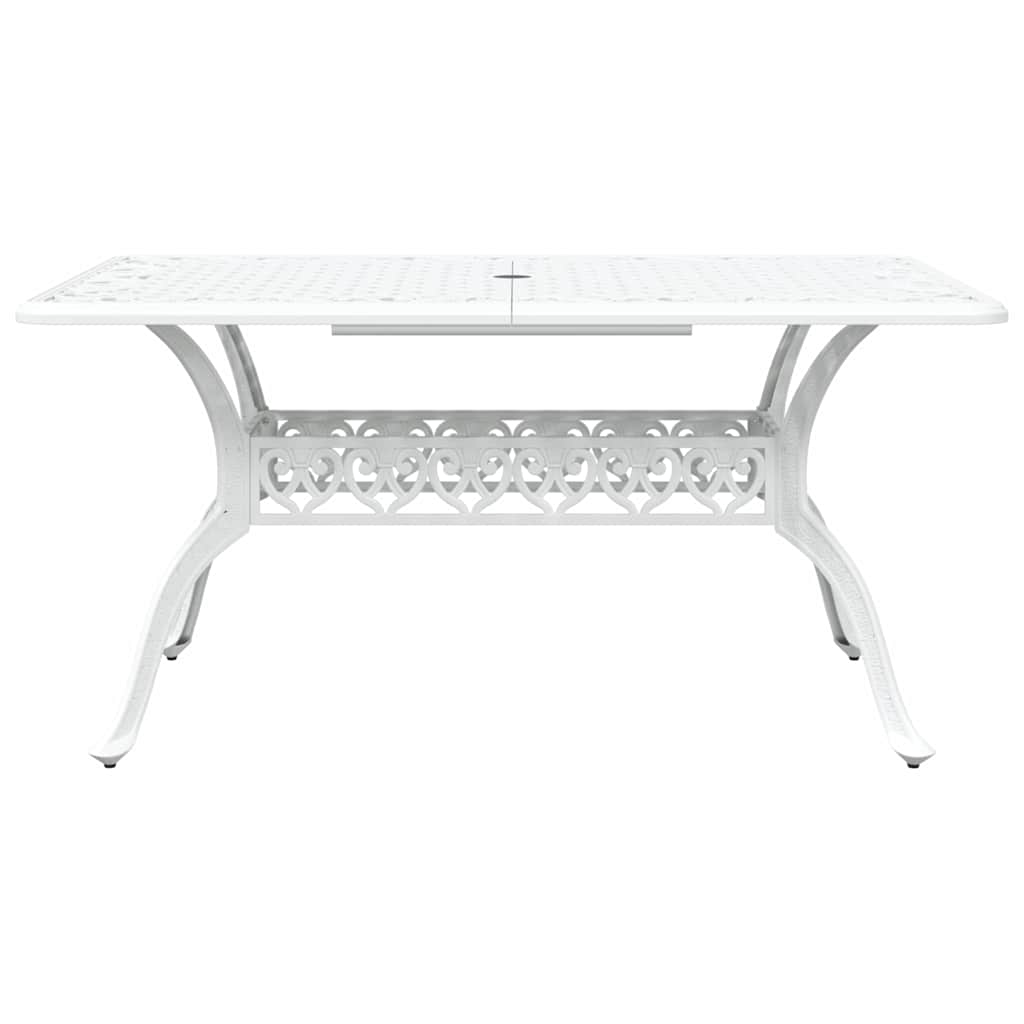 Garden Dining Set 7 pcs White Aluminium