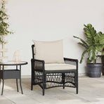 Garden Chair Black Poly Rattan