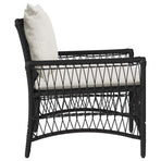 Garden Chair Black Poly Rattan
