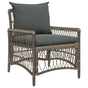 Garden Chair Grey Poly Rattan