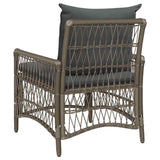 Garden Chair Grey 60 x 70 x 78cm Poly Rattan - Rear View