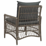 Garden Chair Grey Poly Rattan