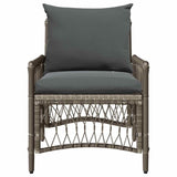 Garden Chair Grey 60 x 70 x 78cm Poly Rattan - Top-Down View