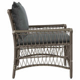 Garden Chair with Cushion Grey 73 x 61 x 77 cm Poly Rattan - Side View