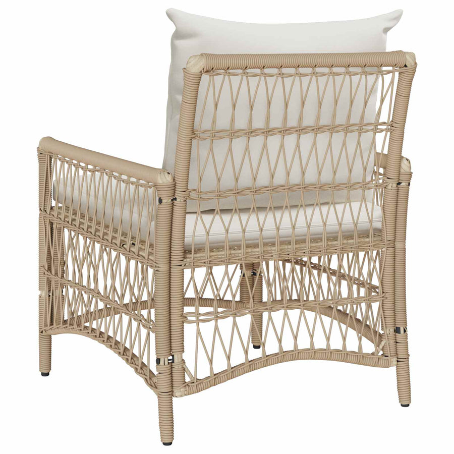 Garden Chair Beige Poly Rattan