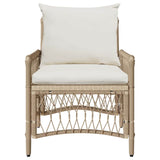Garden Chair Beige 60 x 70 x 78cm Poly Rattan - Top-Down View