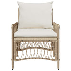 Garden Chair Beige Poly Rattan
